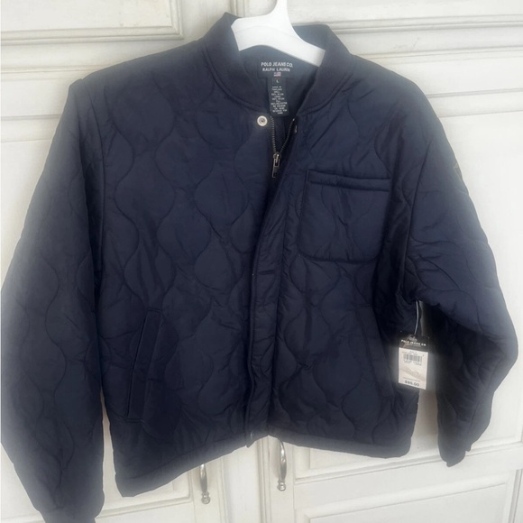 POLO RALPH LAUREN Big Boys Quilted Bomber Jacket, Navy, Sz 14/16